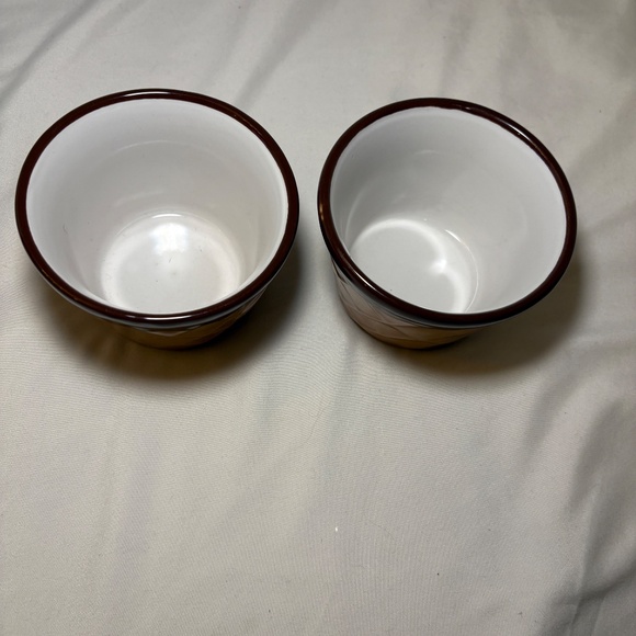 2014 Lot of 2 Ceramic Cold Stone Creamery Waffle Cone Ice Cream Cup Dish Bowl - Picture 5 of 7